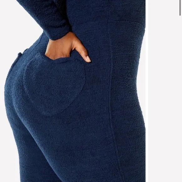 Yitty Pet Me Heart Pocket Onesie 2x. Navy Blue - Picture 2 of 3